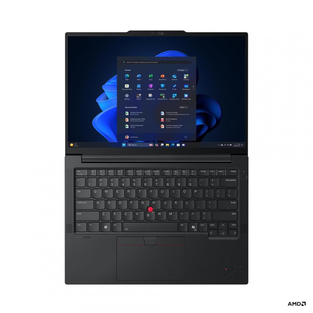 Laptop Business Lenovo ThinkPad E14 Gen 7, cu procesor AMD Ryzen 7 250, 14'' IPS, 16 GB DDR5, 512 GB SSD, AMD Radeon 780M, Fr OS