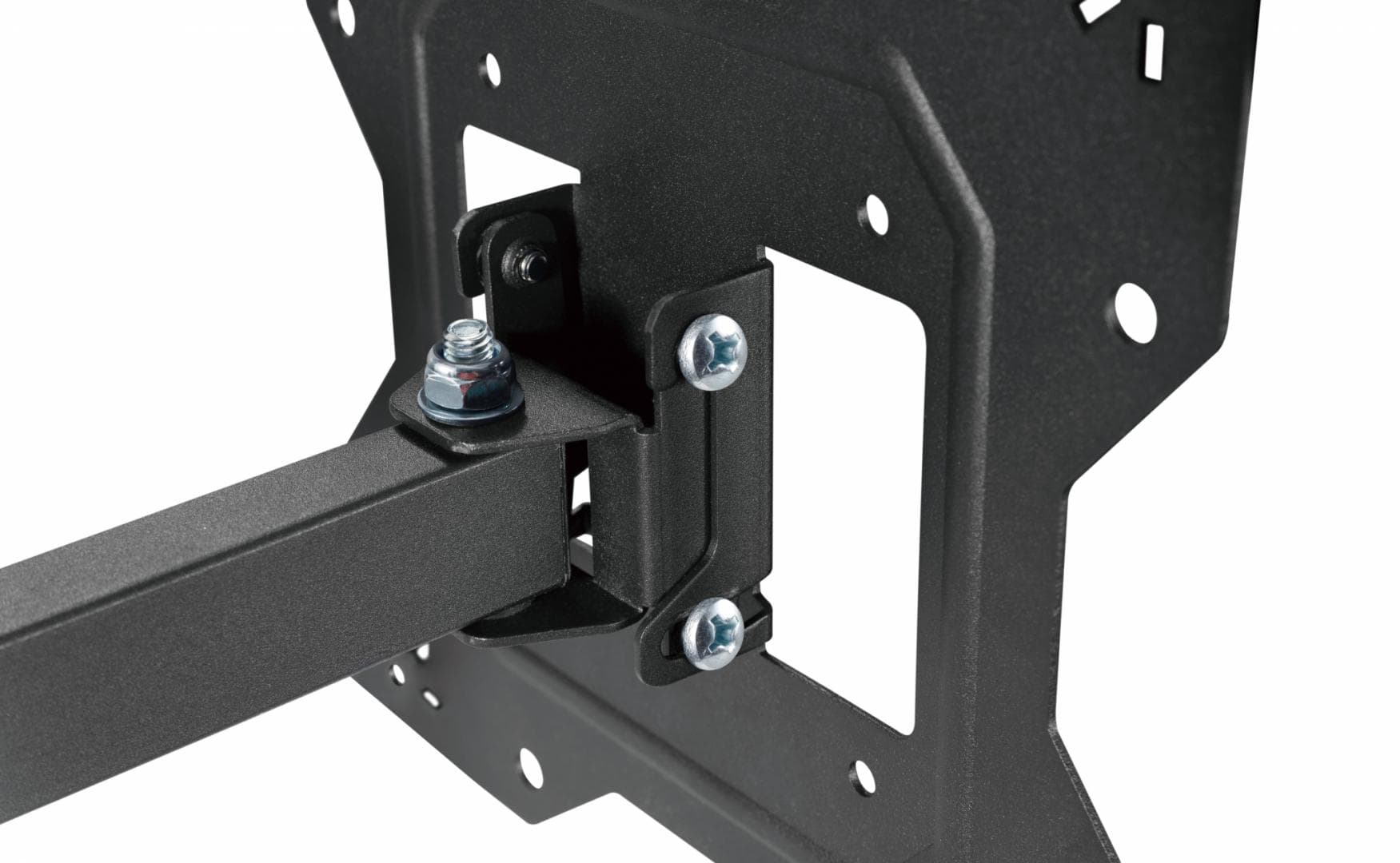 Suport de perete Akai cu inclinatie +3/-10°, diagonala display 23"-43", VESA min. 100x100, VESA max. 200x200, suporta pana la 30kg, distanta fata de perete MAX 378mm, negru