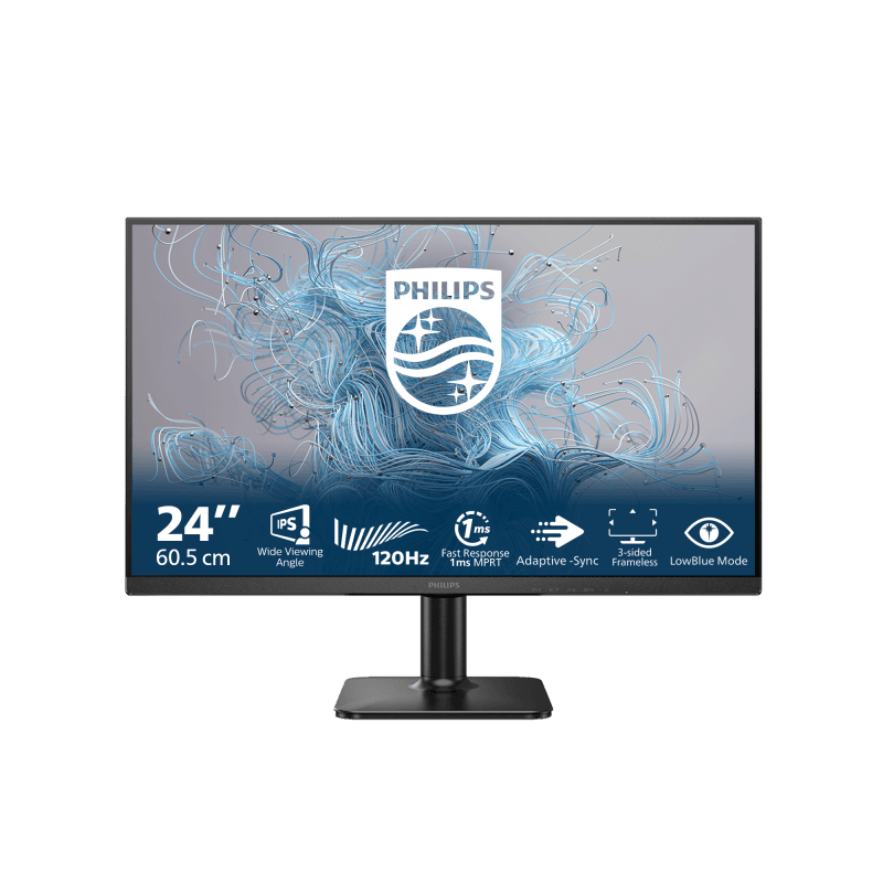 Monitor Philips 23.8" 24E2N1110/00, Diagonal (inch): 23.8, Diagonal (cm): 60, Aspect ratio: 16:9, Panel: IPS, Resolution: 1920x1080, Refresh Rate: 120Hz, Response time GtG: 4ms, Response time MPRT: 1ms, Brightness (max): 300 cd/m², Contrast (static) : 1500:1, Contrast (dynamic): Mega Infinity DCR