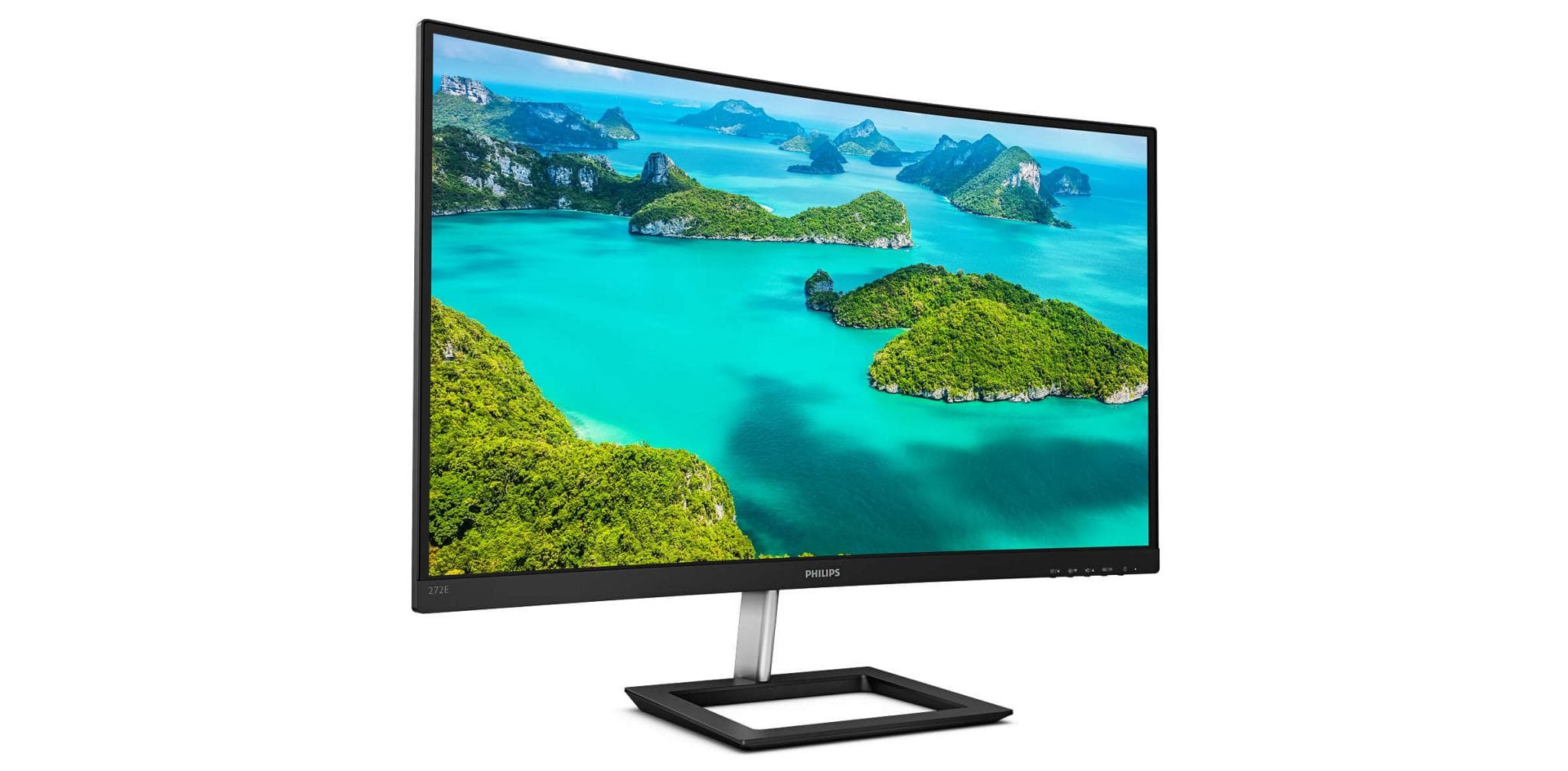 Monitor 27" Philips 272E1CA, Curbat 1500R, FHD 1920*1080, 75 Hz, 4 ms ,VA, 16:9, 250 cd/ mp, 3000:1, Mega Infinity DCR, Anti-Glare, 3H, Haze25%, WLED, 178/178, Low Blue Mode, FreeSync, VGA, HDMI, PC audio-in,Headphone out, boxe 2*3W, 3-sided frameless, cablu HDMI inclus, VESA100x100, culoare negru