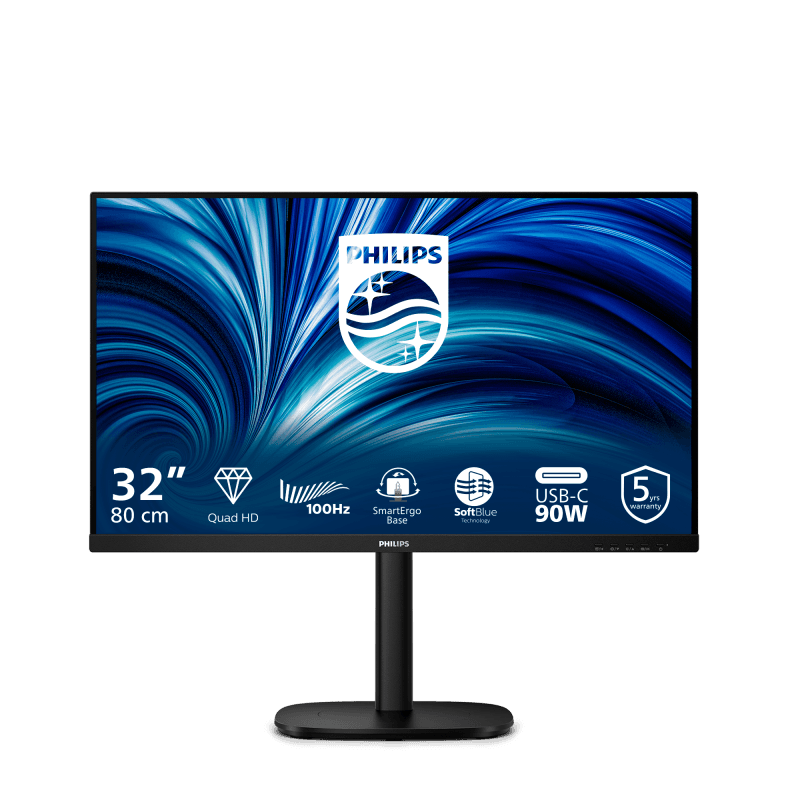 Monitor Philips 31.5" 32B2U3601/00, Diagonal (inch): 31.5, Diagonal (cm): 80, Aspect ratio: 16:9, Panel: IPS, Resolution: 2560x1440, Refresh Rate: 100Hz, Response time GtG: 4ms, Brightness (max): 350 cd/m², Contrast (static) : 1000:1, Contrast (dynamic): 50M:1, Viewing angle: 178/178, Color Gamut