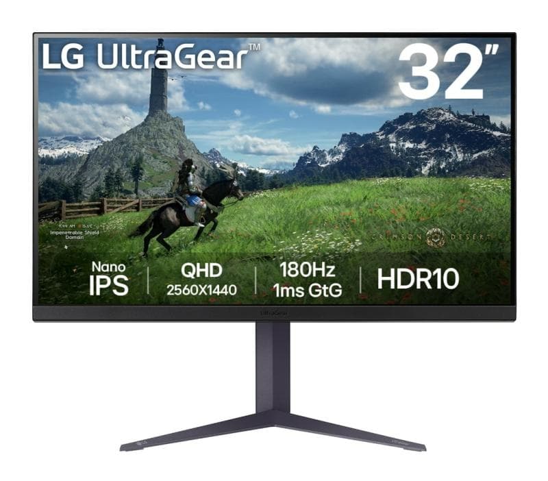 Monitor LG 31.5" 32GS85Q-B.AEU, Diagonal (inch): 31.5, Diagonal (cm): 80, Aspect ratio: 16:9, Panel: IPS, Resolution: 2560x1440, Refresh Rate: 180Hz, Response time GtG: 1ms, Brightness (max): 350 cd/m², Contrast (static) : 1000:1, Viewing angle: 178°/178°, Color Gamut Type: DCI-P3, Color Gamut