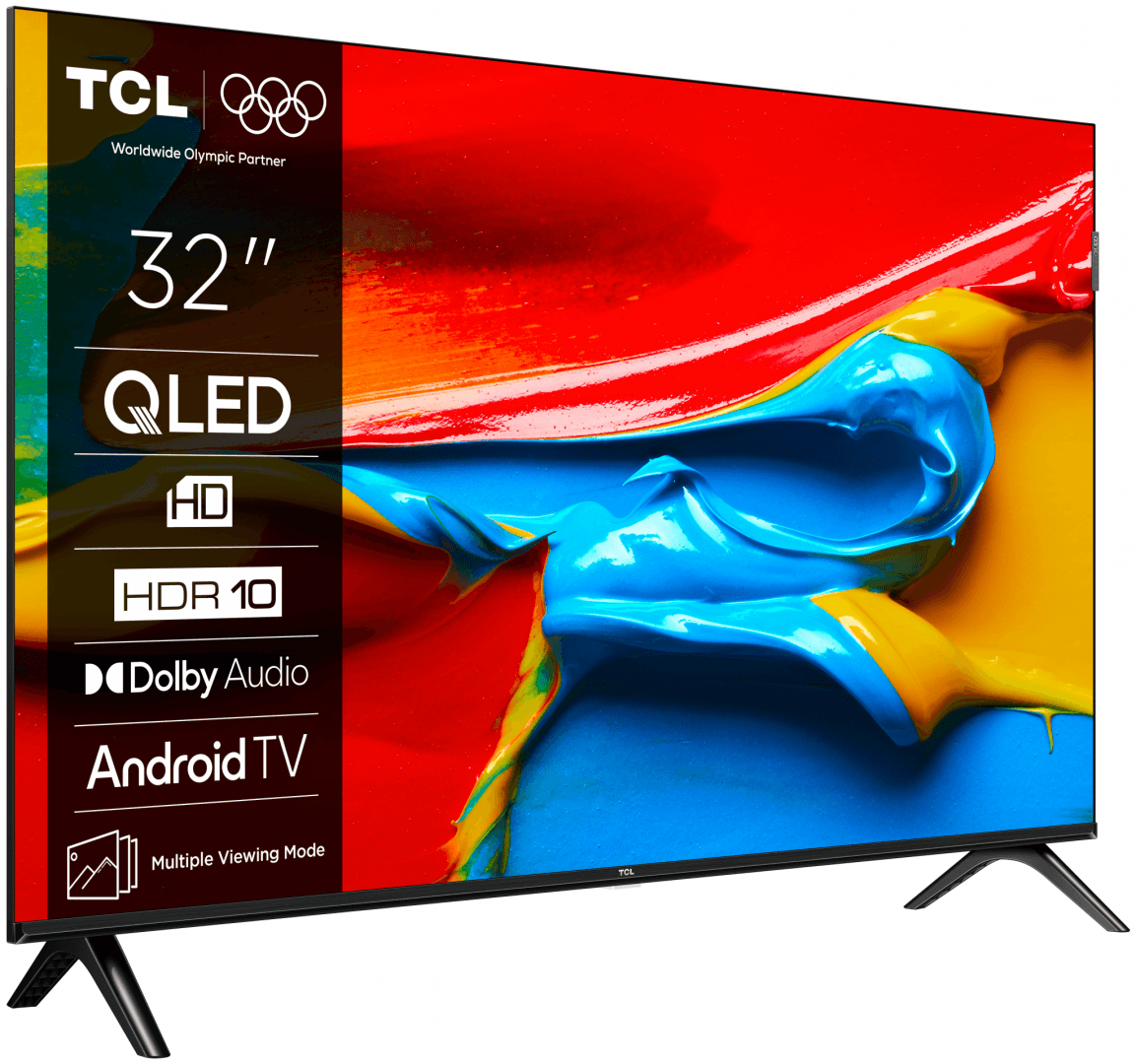 Televizor TCL QLED 32V4C, 80 cm, Smart Google TV, HD, (Model 2025)
