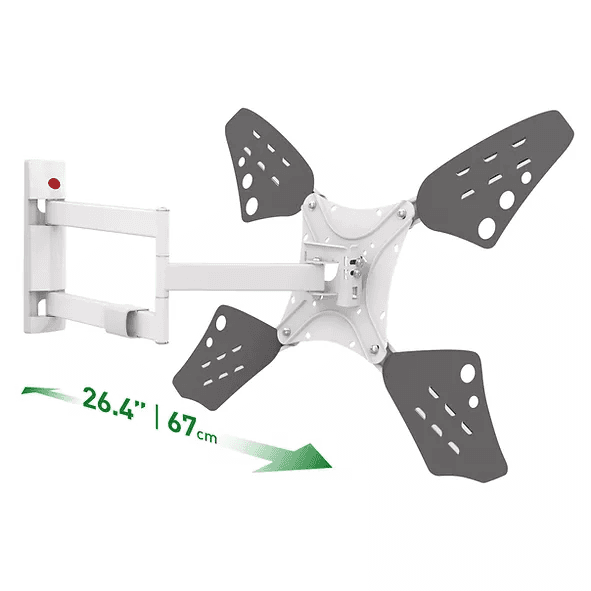 Suport TV de perete, Barkan 3400LW.W, Fix, 40"- 70", VESA 600 x 400 mm, suporta pana la 25kg, alb