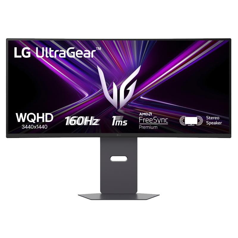Monitor LG 34" 34G600A-B.AEU, Curvature: 1800R, Diagonal (inch): 34, Diagonal (cm): 86, Aspect ratio: 21:9, Panel: WQHD, Resolution: 3440x1440, Refresh Rate: 160Hz, Response time MPRT: 1ms, Brightness (max): 300 cd/m², Contrast (static) : 4000:1, Viewing angle: 178/178, Color Gamut Type: sRGB, Color