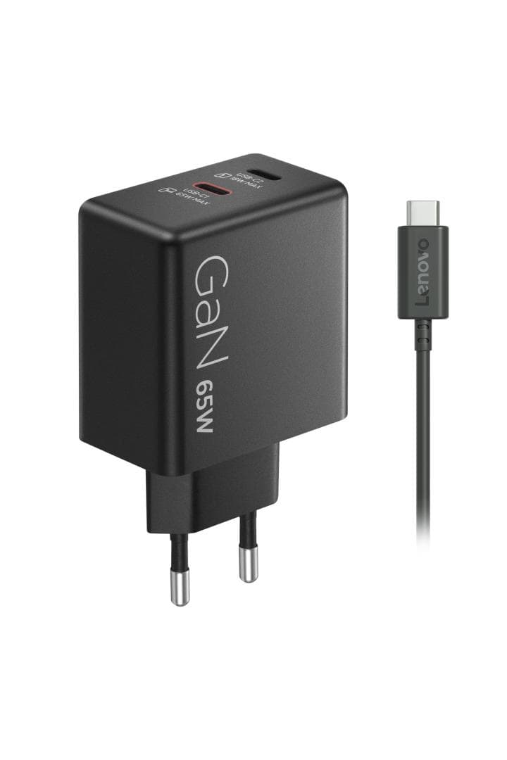 Incarcator laptop Lenovo, 65W, 1, 5m, 2 porturi USB, negru