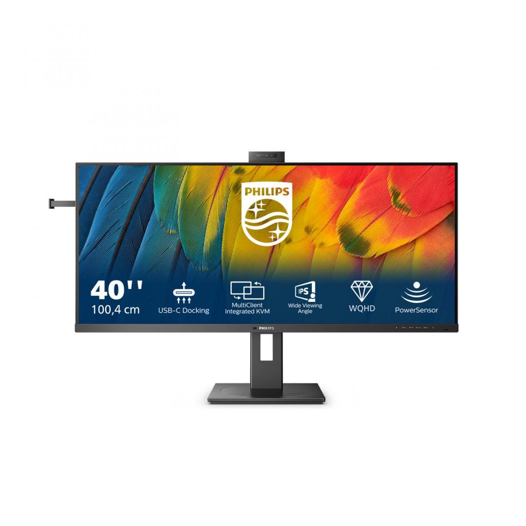 Monitor Philips 40" 40B1U5601H/00, Diagonal (inch): 40, Diagonal (cm): 101.6, Aspect ratio: 21:9, Panel: IPS, Resolution: 3440x1440, Refresh Rate: 120Hz, Response time GtG: 4ms, Brightness (max): 300 cd/m², Contrast (static) : 1200:1, Contrast (dynamic): 50M:1, Viewing angle: 178°/178°, Color Gamut
