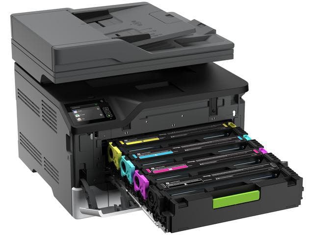 Multifunctional laser color Lexmark CX331adwe,A4, Imprimare/Scanare/Copiere/Fax color, Grup de lucru mediu spre mic, Ecran 2.8 inch (7.2 cm) LCD touch panel,100-Sheet Output Bin, Unitate duplex integrată, Intrare manuală pentru o singură coală, Tavă integrat de 250 coli,Gigabit Ethernet