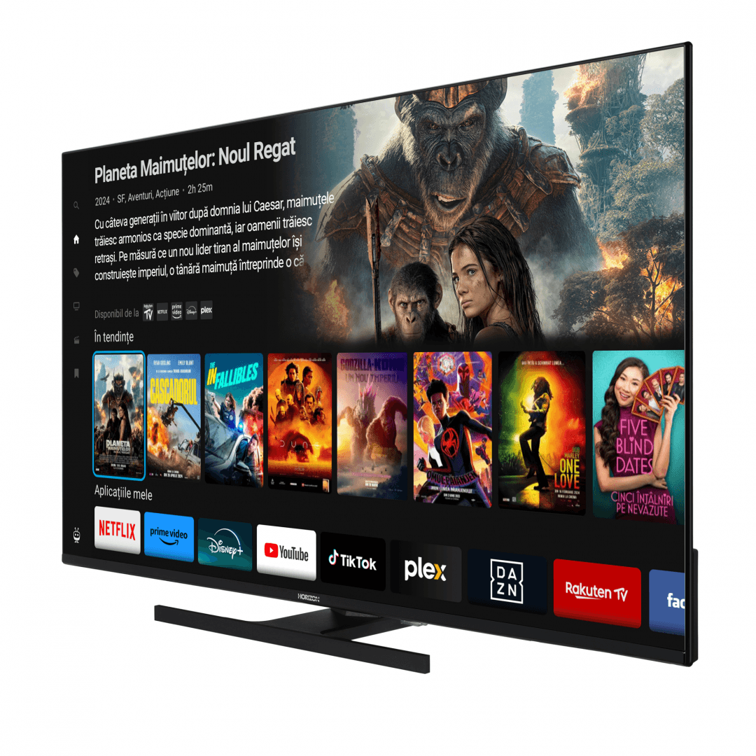 QLED TV HORIZON SMART 43HQ8560U/D, 43" D-LED, 4K Ultra HD, DVB-S2/T2/C, CME 800Hz, TiVo, Contrast 3000:1, 250 cd/m2, 1x CI+, 3x HDMI (v2.1), 2x USB(v2.0), 1x Optic, 1x AUX, 1x LAN(RJ45), USB Player (AVI,MKV, H.265/HEVC, JPEG), HDR10, Dolby Vision + Dolby Atmos, Hotel TV Mode (Passive), VESA 100 x