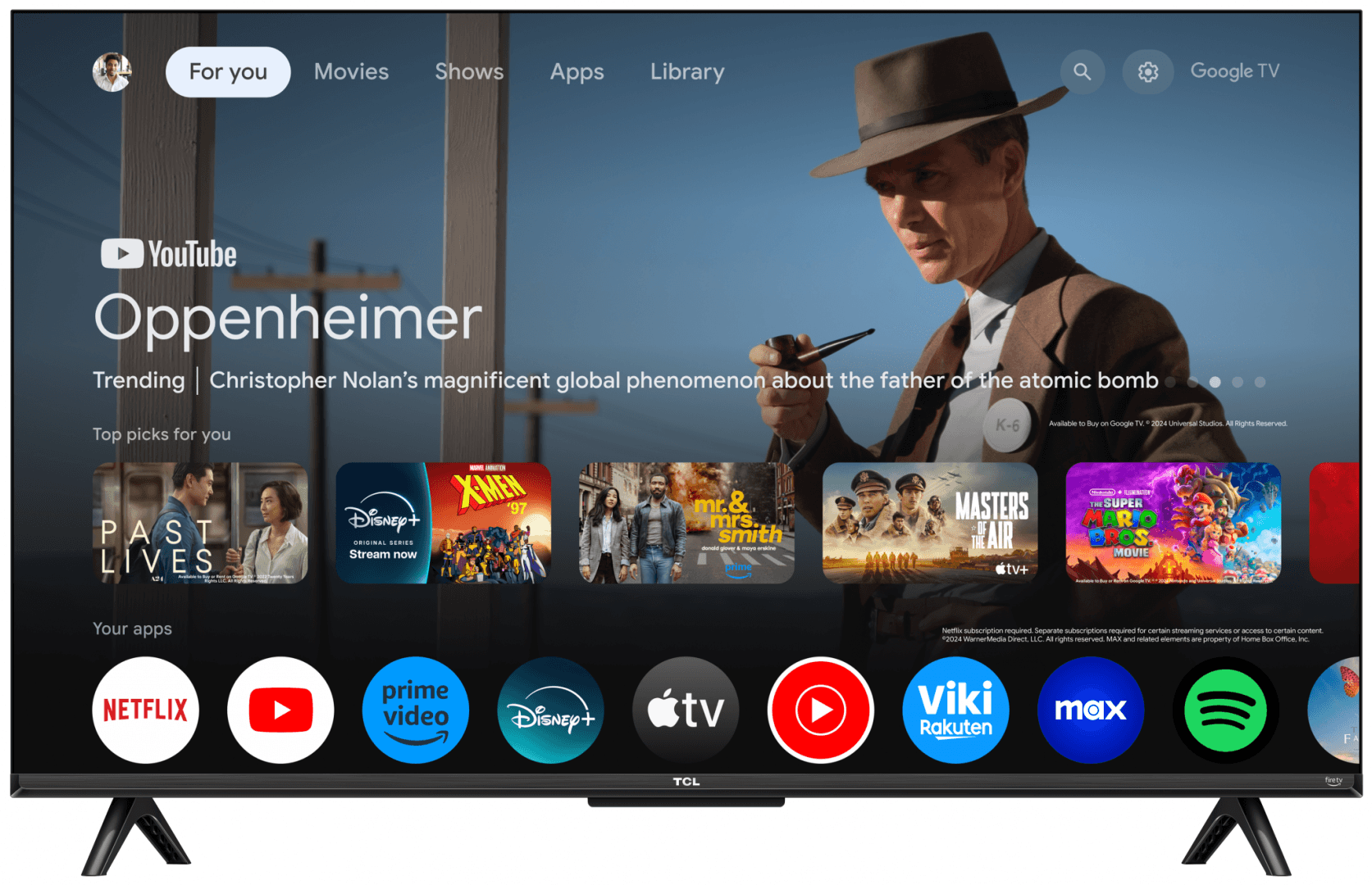 Televizor TCL QLED 43T69C, 108 cm, Smart Google TV, 4K Ultra HD, (Model 2025)