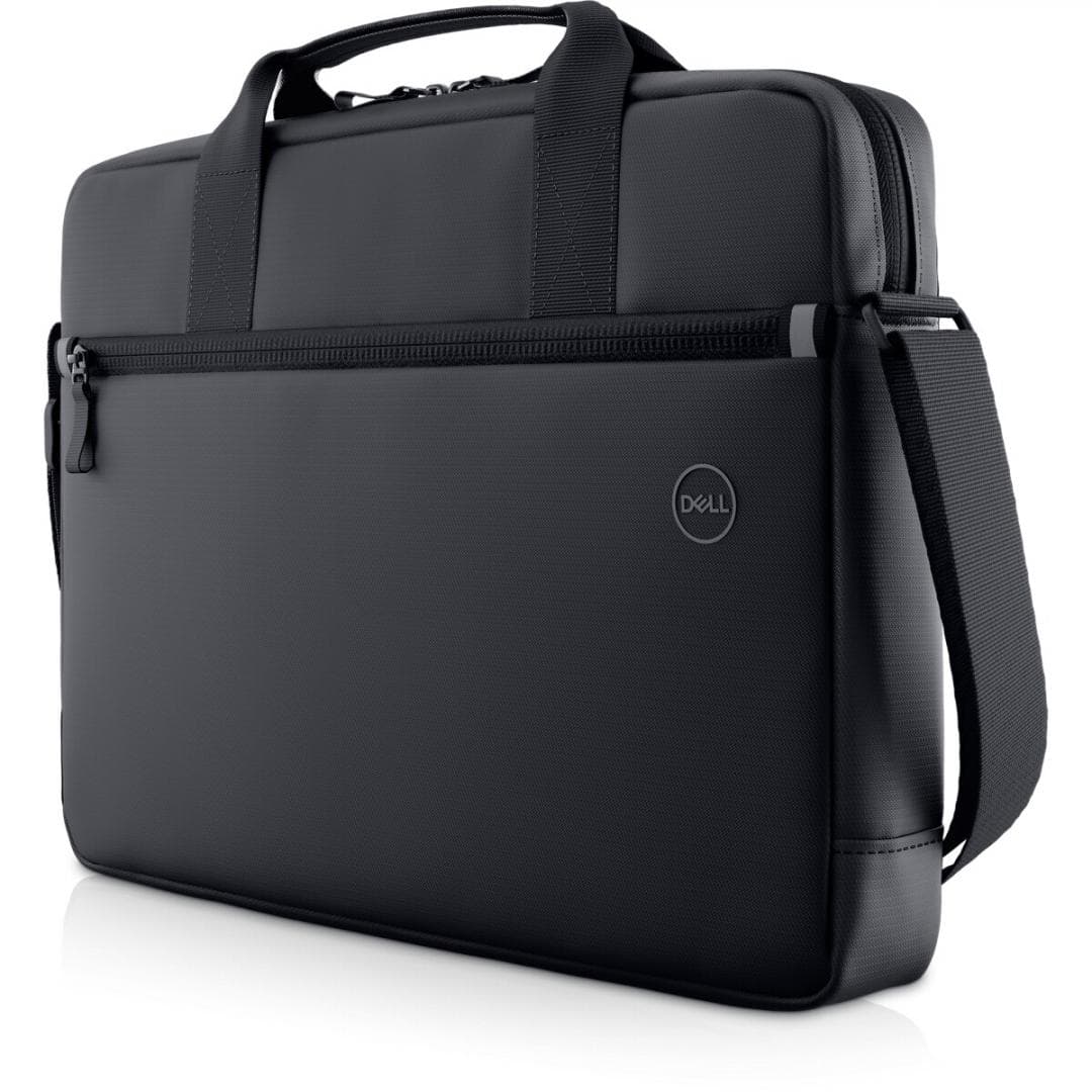 Dell Essential Briefcase 16" CC3624, Colour: Black, Notebook Compatibility:Fits most laptops with screen sizes up to 16" (max laptop dimension: 360 x 255 x 25 mm), Features:Made with solution-dyeing process for polyester that can generate up to 97% less greenhouse gas emissions, water impact and