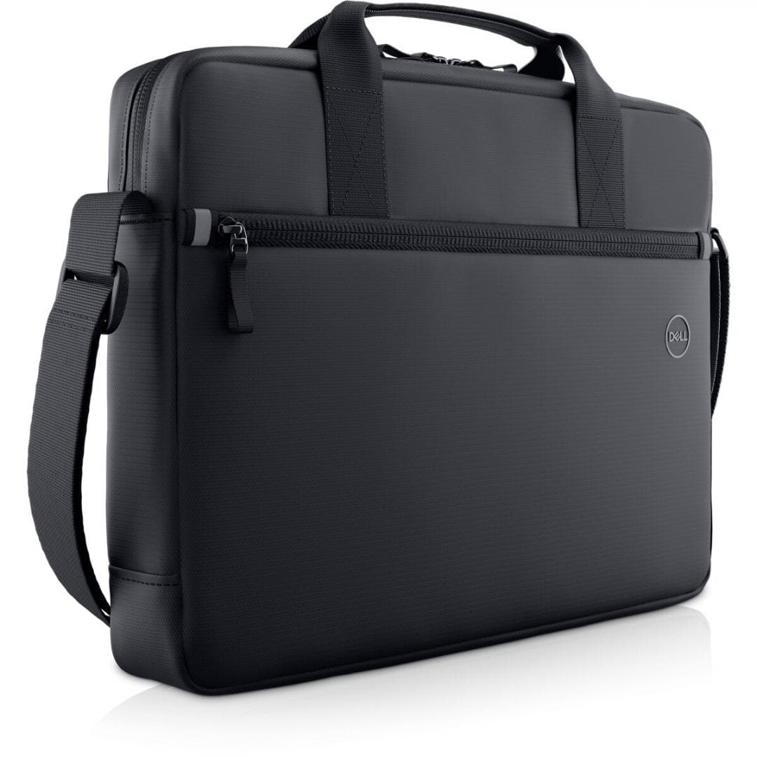 Dell Essential Briefcase 16" CC3624, Colour: Black, Notebook Compatibility:Fits most laptops with screen sizes up to 16" (max laptop dimension: 360 x 255 x 25 mm), Features:Made with solution-dyeing process for polyester that can generate up to 97% less greenhouse gas emissions, water impact and