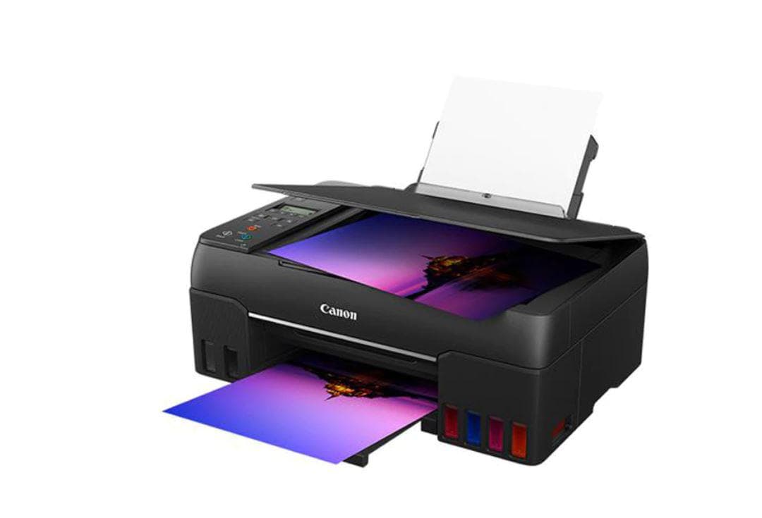 Multifunctional inkjet color CISS Canon Pixma G640, dimensiune A4,viteza 3.9 ppm alb-negru, rezolutie 4800x1200dpi, alimentare hartie 100coli, Scanner CIS, rezolutie scanare:600 x 1200, 99 copii max, zoom:25%-400%, format hartie: A4, A5,B5, interfata: USB, WIFI, consumabile:GI-43BK, C, M, Y, R