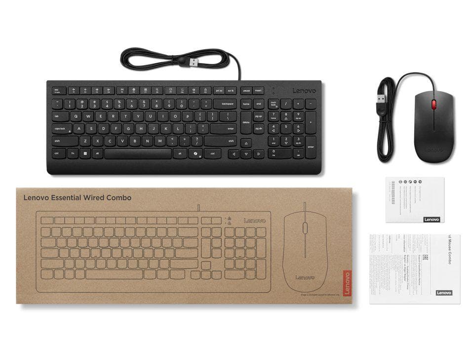 Lenovo Essential Wired Combo Keyboard and Mouse