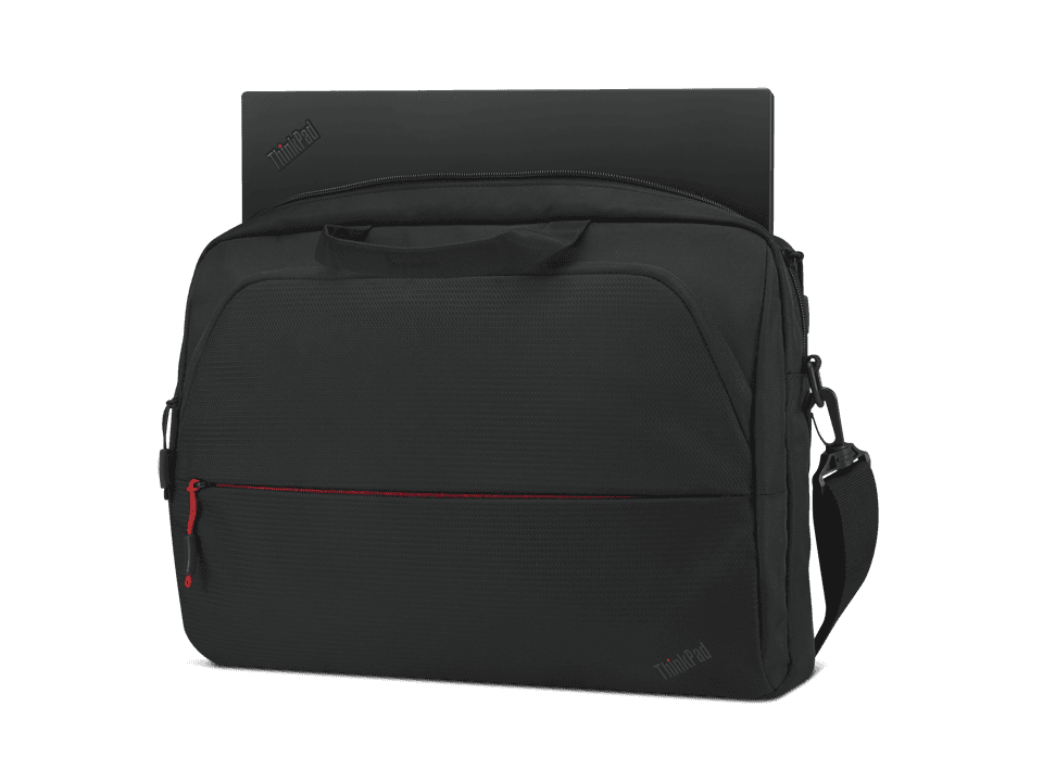 Lenovo ThinkPad Essential 16-inch Topload (Eco), Two main compartments, including a dedicated padded PC pocket, designed to fit Lenovo ThinkPad laptops up to 16", Two additional front zip pockets for quick accessory access, Removable, adjustable shoulder strap for added comfort while carrying