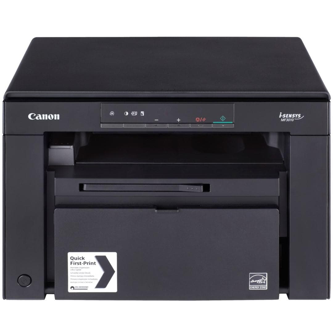 Multifunctional laser mono Canon MF3010 + 2X CRG725 incluse in pachet,dimensiune A4 (Printare, Copiere, Scanare), viteza 18ppm, rezolutie max1200x600dpi, memorie 64MB RAM, alimentare hartie 150 coli, limbaj deprintare UFRII-LT, scan: flatbed, color, max 600dpi, copy : max 18cpm,600x600dpi , max 9