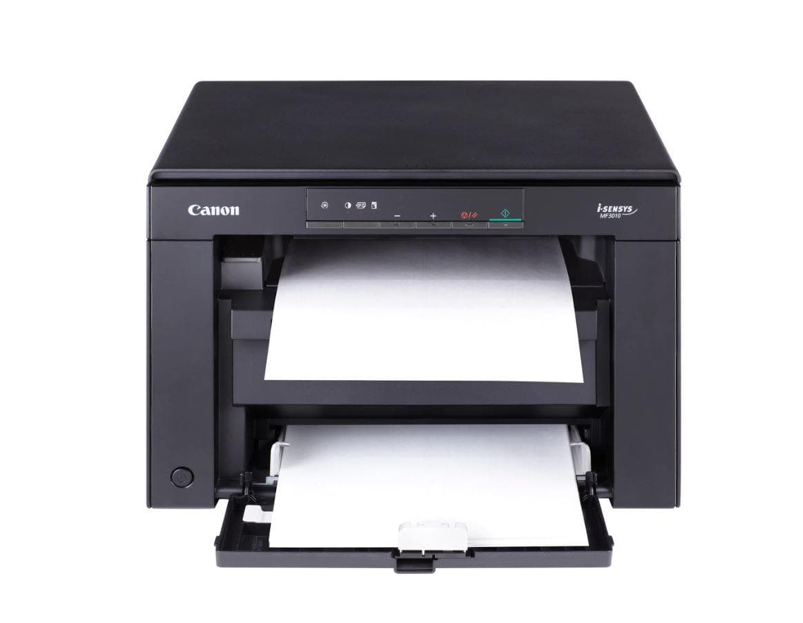 Multifunctional laser mono Canon MF3010 + 2X CRG725 incluse in pachet,dimensiune A4 (Printare, Copiere, Scanare), viteza 18ppm, rezolutie max1200x600dpi, memorie 64MB RAM, alimentare hartie 150 coli, limbaj deprintare UFRII-LT, scan: flatbed, color, max 600dpi, copy : max 18cpm,600x600dpi , max 9
