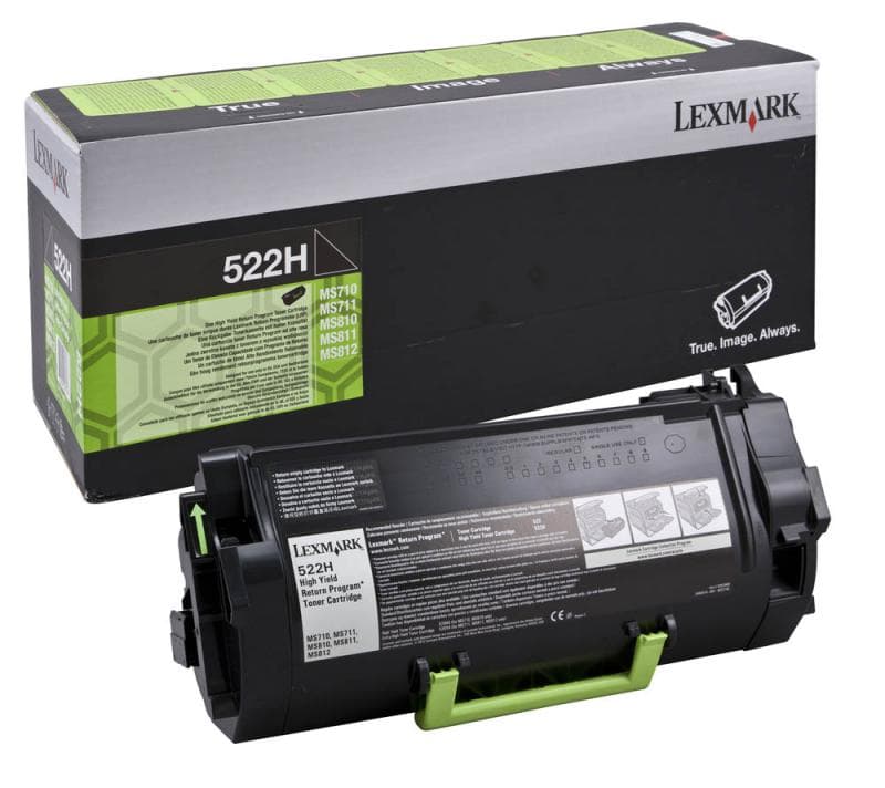 Toner Lexmark 52D2H00, black, 25 k, MS810de , MS810dn , MS810dtn, MS810n , MS811dn , MS811dtn , MS811n , MS812de , MS812dn , MS812dtn