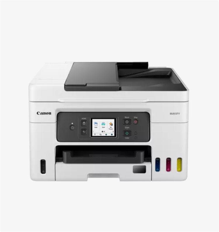 Multifunctional inkjet color Canon Maxify GX4040, ( Print, Copy,Scan,Fax, Cloud), dimensiune A4 , duplex printare si scanare, ADF 35 coli, viteza 18 Ipm alb-negru, 13 Ipm color, rezolutie 600X1200 dpi, alimentare hartie 250 +100 coli, Scanner CIS, rezolutie scanare:1200x2400, 99 copii