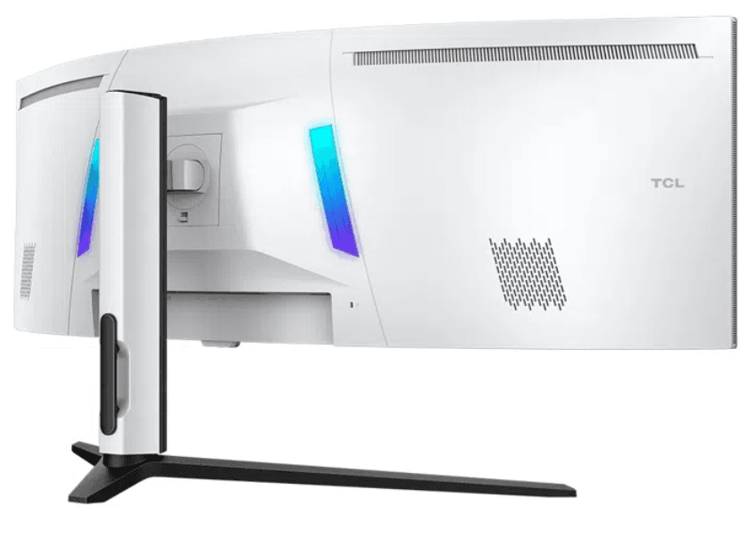 Monitor Gaming Curbat QD-mini LED TCL 57R94 57", Dual UHD (7680x2160), 120Hz, 1ms, AMD FreeSync™ Premium, NVIDIA G-Sync Compatible, R1000, Boxe 10W x2, USB Type-C 90W, Hub USB, 2x HDMI, DisplayPort, Pivot, VESA, alb
