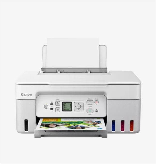 "Multifunctional inkjet color CISS Canon PIXMA G3470 White, dimensiune A4(Printare, Copiere, Scanare), viteza imprimare 11ipm alb-negru, 6ipm color,rezolutie printare 4800x1200 dpi, imprimare fara margini, alimentarehartie 100 coli, scanner CIS rezolutie 600x1200 dpi, copiere multipla 99copii