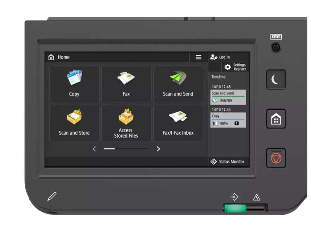 Multifunctional laser color Canon imageRUNNER C3326i, dimensiune A3 (Printare, Copiere, Scanare, Fax Optional), duplex, viteza imprimare 26ppm A4 / 15ppm A3, rezolutie printare 1200dpi × 1200dpi, , procesor 1.6GHz, memorie 2GB RAM, alimentare hartie 100 + 550 + 550 coli, alimentare hartie maxim 2300