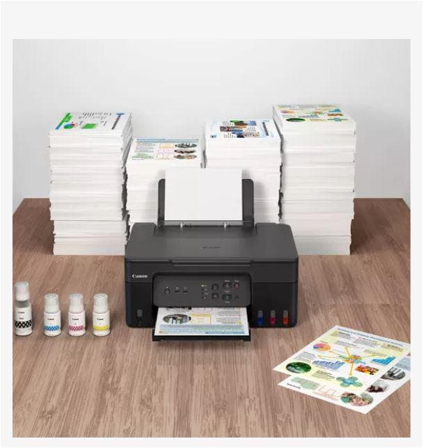 Multifunctional inkjet color CISS Canon PIXMA G3430, dimensiune A4 (Printare, Copiere, Scanare), viteza 11 ipm alb-negru, 6 ipm color,rezolutie printare 4800x1200 dpi, imprimare fara margini, alimentarehartie 100 coli, scanner CIS rezolutie 600x1200 dpi, copiere multipla 99copii, Zoom 25 - 400% (in
