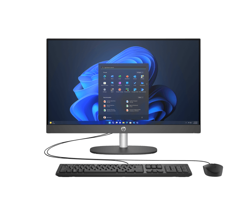 All-in-One HP ProOne 240 G10  23.8 inch Non-Touch IPS FHD (1920x1080) Anti-Glare LED UWVA 250 nits, Intel Core i3-N300 Octa Core (up to 3.8GHz, 6MB), video integrat Intel UHD Graphics, RAM 8GB DDR4 3200MHz (1x8GB), SSD 256GB M.2 2280 PCle NVMe, No ODD, LAN 10/100/1000, Realtek RTL8852BE Wi-Fi 6 +