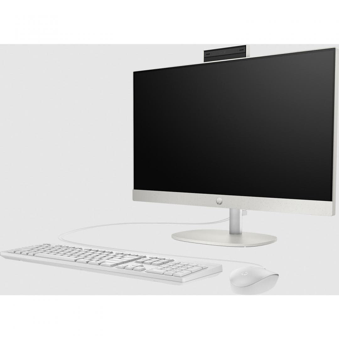 All-in-One HP ProOne 240 G10 23.8 inch Non-Touch IPS FHD cu procesor Intel Core i5-1335U 10-Core, video integrat Intel UHD Graphics, RAM 16GB DDR4, SSD 512GB, Fixed Stand, HP 125 White Wired Keyboard, HP 125 White Wired Mouse, Sursa 90W, Shell White, Free DOS, 3yw