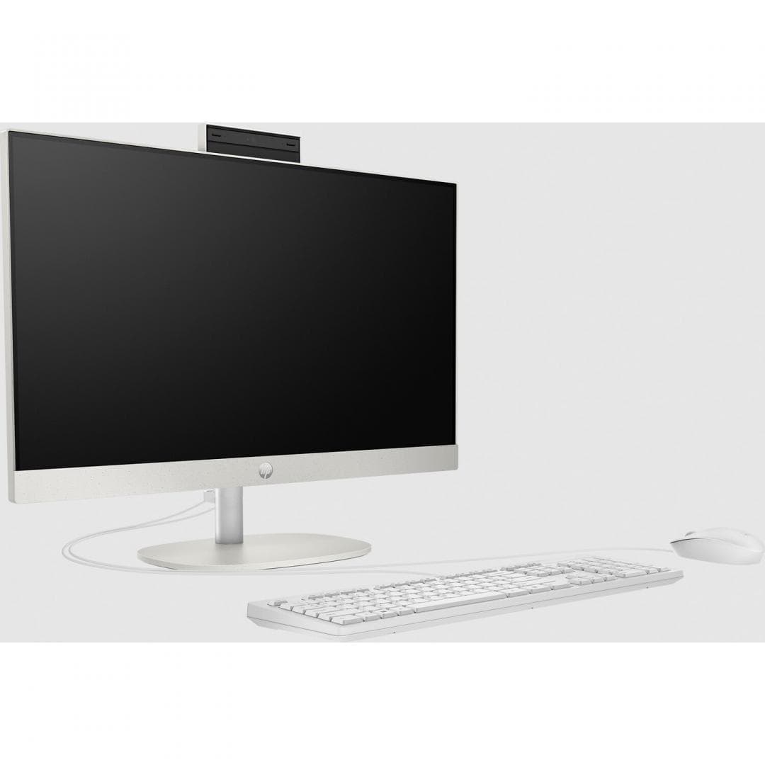 All-in-One HP ProOne 240 G10 23.8 inch Non-Touch IPS FHD cu procesor Intel Core i5-1335U 10-Core, video integrat Intel UHD Graphics, RAM 16GB DDR4, SSD 512GB, Fixed Stand, HP 125 White Wired Keyboard, HP 125 White Wired Mouse, Sursa 90W, Shell White, Free DOS, 3yw