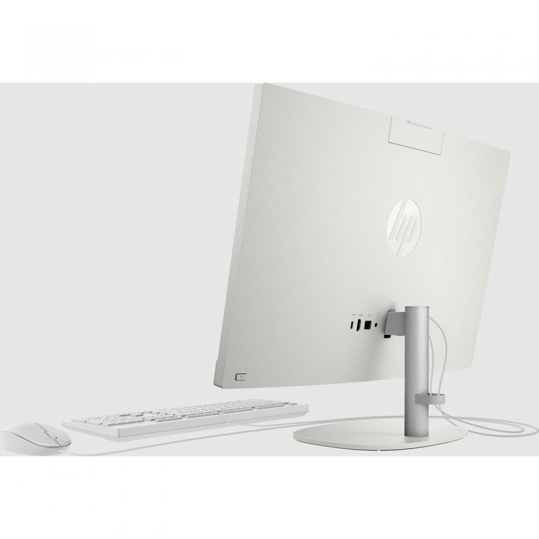 All-in-One HP ProOne 240 G10 23.8 inch Non-Touch IPS FHD cu procesor Intel Core i5-1335U 10-Core, video integrat Intel UHD Graphics, RAM 16GB DDR4, SSD 512GB, Fixed Stand, HP 125 White Wired Keyboard, HP 125 White Wired Mouse, Sursa 90W, Shell White, Free DOS, 3yw