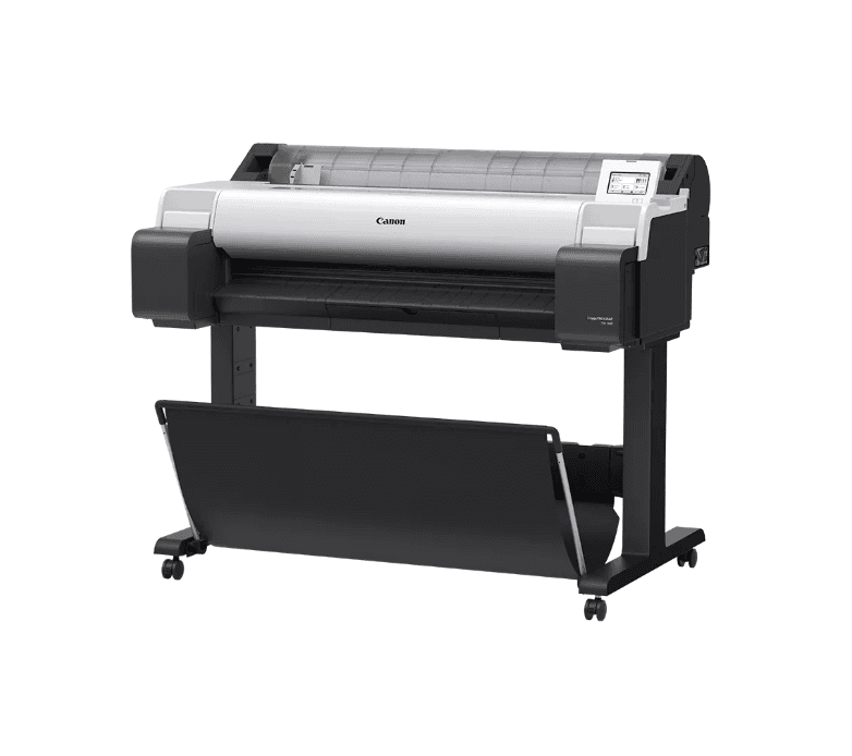 Plotter Canon imagePROGRAF TM-340 36"(914mm), format A0, 5 culori, rezolutie max 2400x1200dpi, memorie 2GB, limbaje de imprimare: HP-GL/2, HP RTL, JPEG (Ver. JFIF 1.02), CALS G4 (submission via FTP only), Display LCD 4.3", interfata: USB 2.0, Ethernet, WIFI, consumabile: M: PFI-031(55ml)