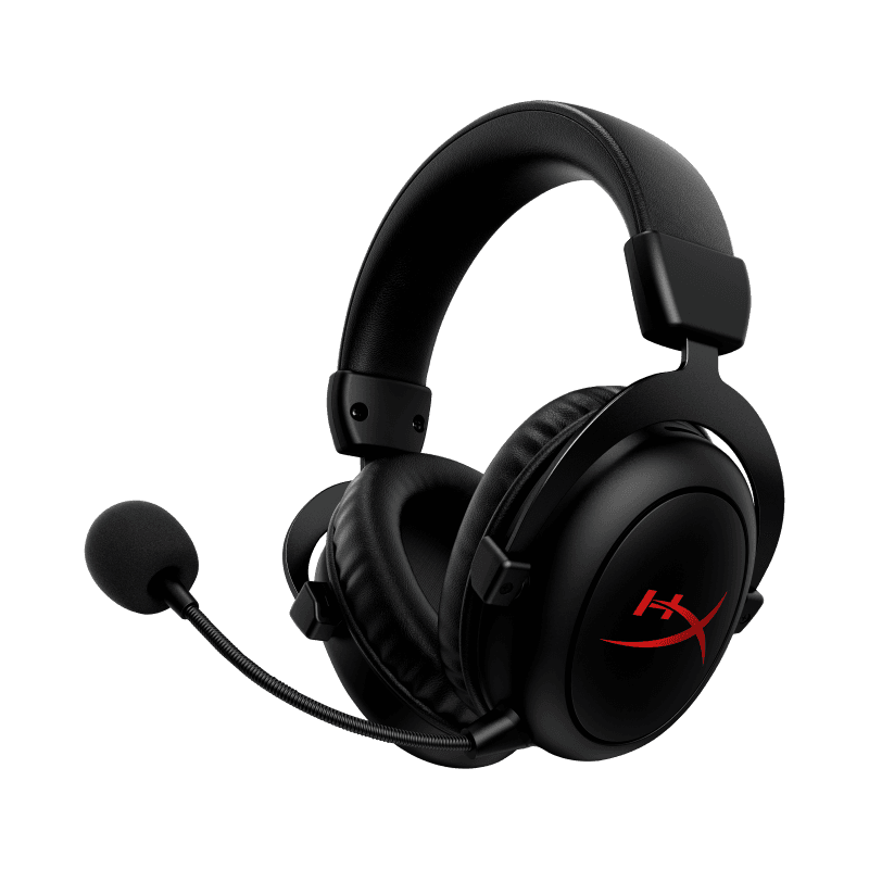 Casti gaming wireless HyperX Cloud II Core, DTS Headphone:X Spatial Audio, autonomie bateria pana la 80 de ore, dongle 2.4GHz, spuma cu memorie, microfon detasabil, PC, negru