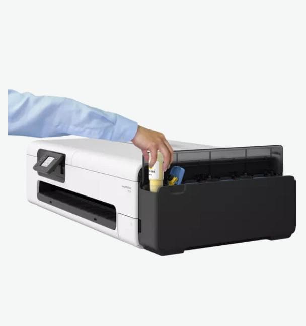 CANON TC-21 LARGE FORMAT PRINTER 24", 4 culori BK, C, M, Y, Apple AirPrint, Mopria, Chrome OS, Interfata: USB, Retea, WI-FI, Memorie: 1GB, Grosime hartie: 0.08mm - 0.28mm, Lungime printare: min.203.2mm, max. 4m, diametru maxim rola: 110mm, diamentu role intern: 2", Dimensiuni echipament: 968 x 533 x