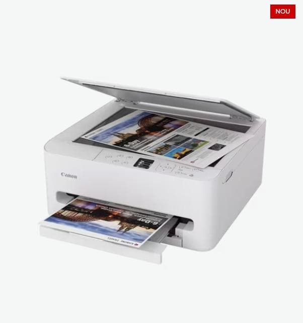 Multifinctional Canon A4 Inkjet color TS6550i, Functii: Printare, Scanare, Copiere, Rezolutie printare: 1200 x 1200dpi, Viteza printare: 14 ipm mono, 9 ipm color, FPO: 7.5sec, Duplex automat, Capacitate hartie: 100 coli, Scanner plat, Rezolutie scanare: 1200 x 2400dpi, Viteza copiere: 18 sec