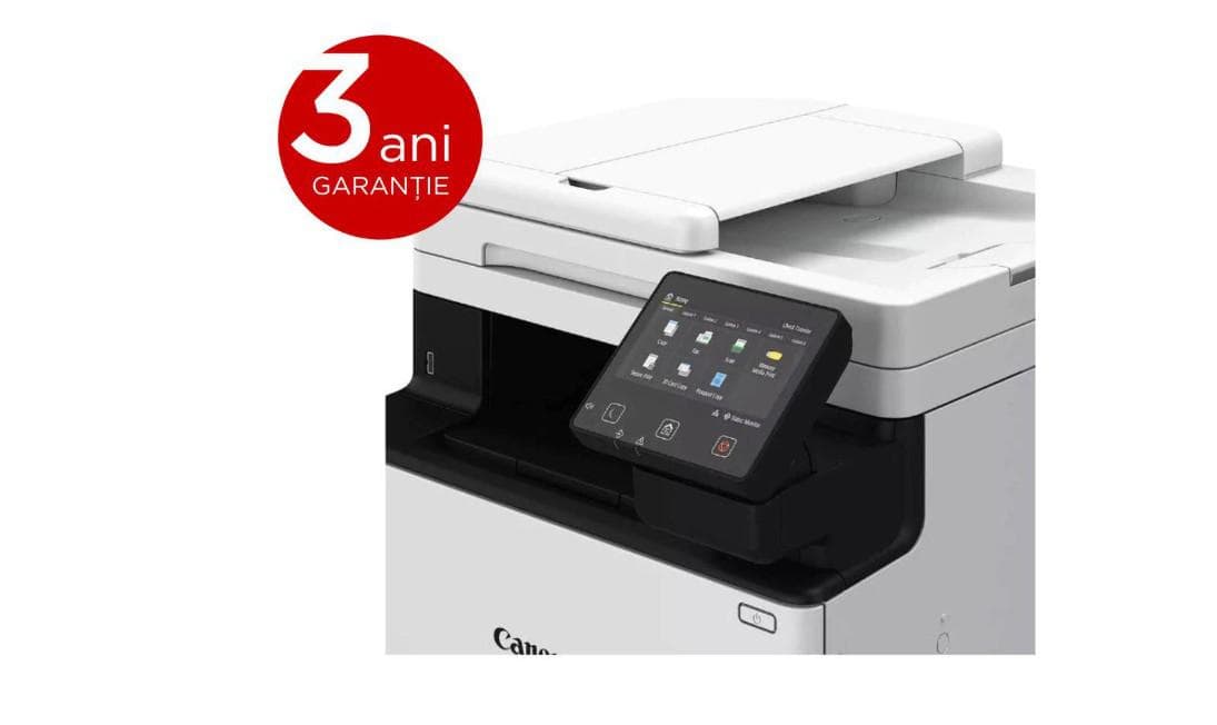 CANON MF752CDW II A4 COLOR LASER MFP, Functii: Printare, Copiere, Scanare, Viteza: 33ppm, Rezolutie:  1200 x 1200 dpi, Duplex, FPO: 14 sec., Limbaje printare: UFRII, PCL 5c1, PCL6, Copiere: 33ppm, Rezolutie: 600 x 600 dpi, DADF, pana la 999 copii, Zoom: 25-400%, Scanare: Rezolutie: 600 x 600 dpi