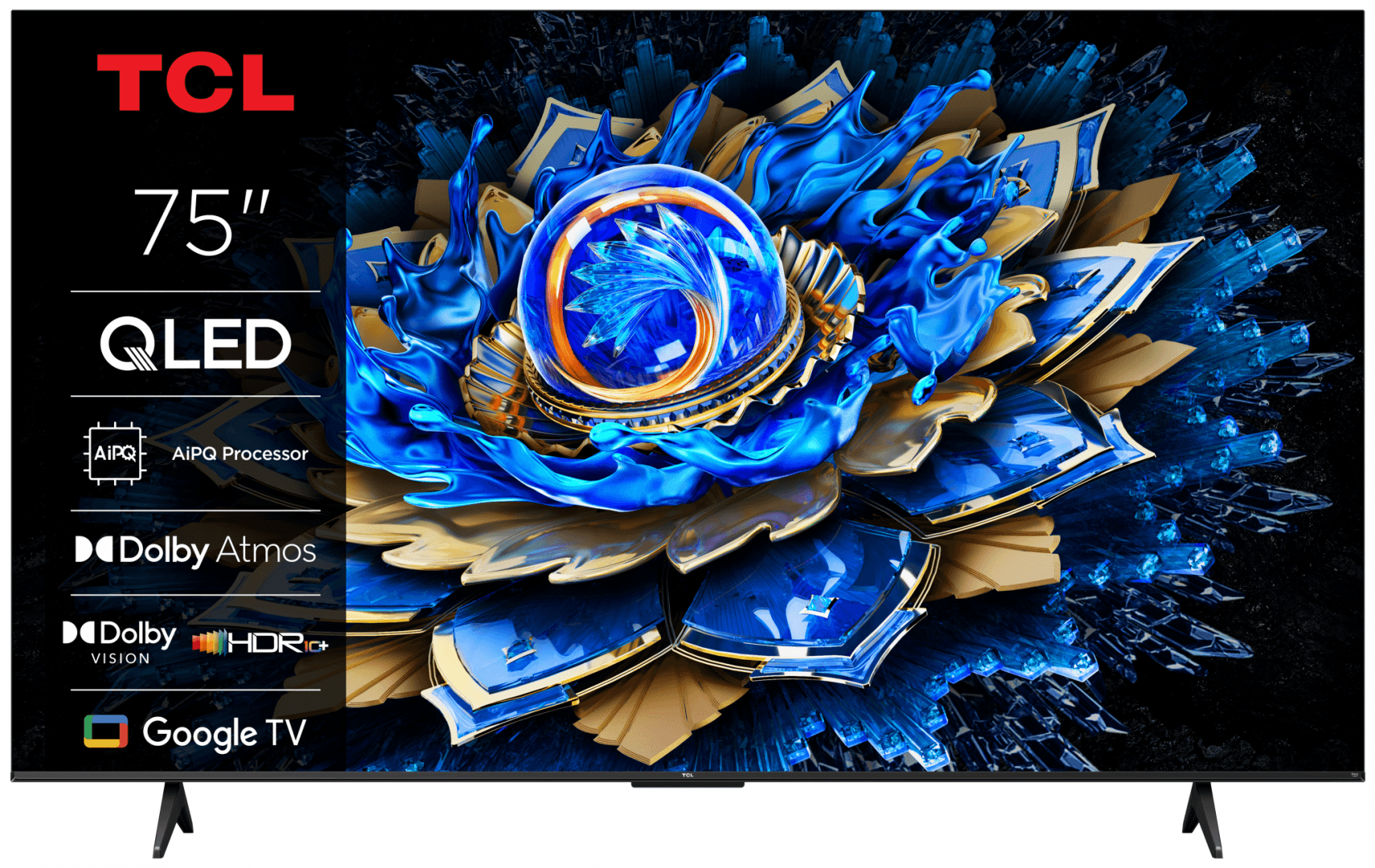 Televizor TCL QLED 75T69C, 189 cm, Smart Google TV, 4K Ultra HD, (Model 2025)
