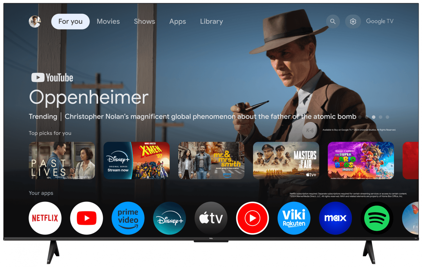 Televizor TCL QLED 75T69C, 189 cm, Smart Google TV, 4K Ultra HD, (Model 2025)