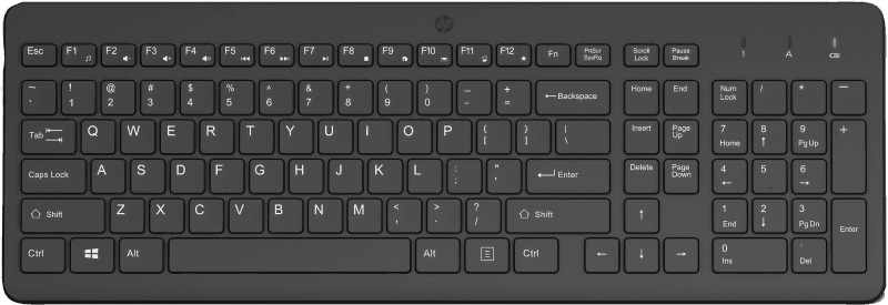 HP Keyboard Wireless 225, Culoare: Negru, Dimensiuni: 425,9 x 146,1 x 26,8 mm, Greutate: 0.42kg, Garantie 1 an
