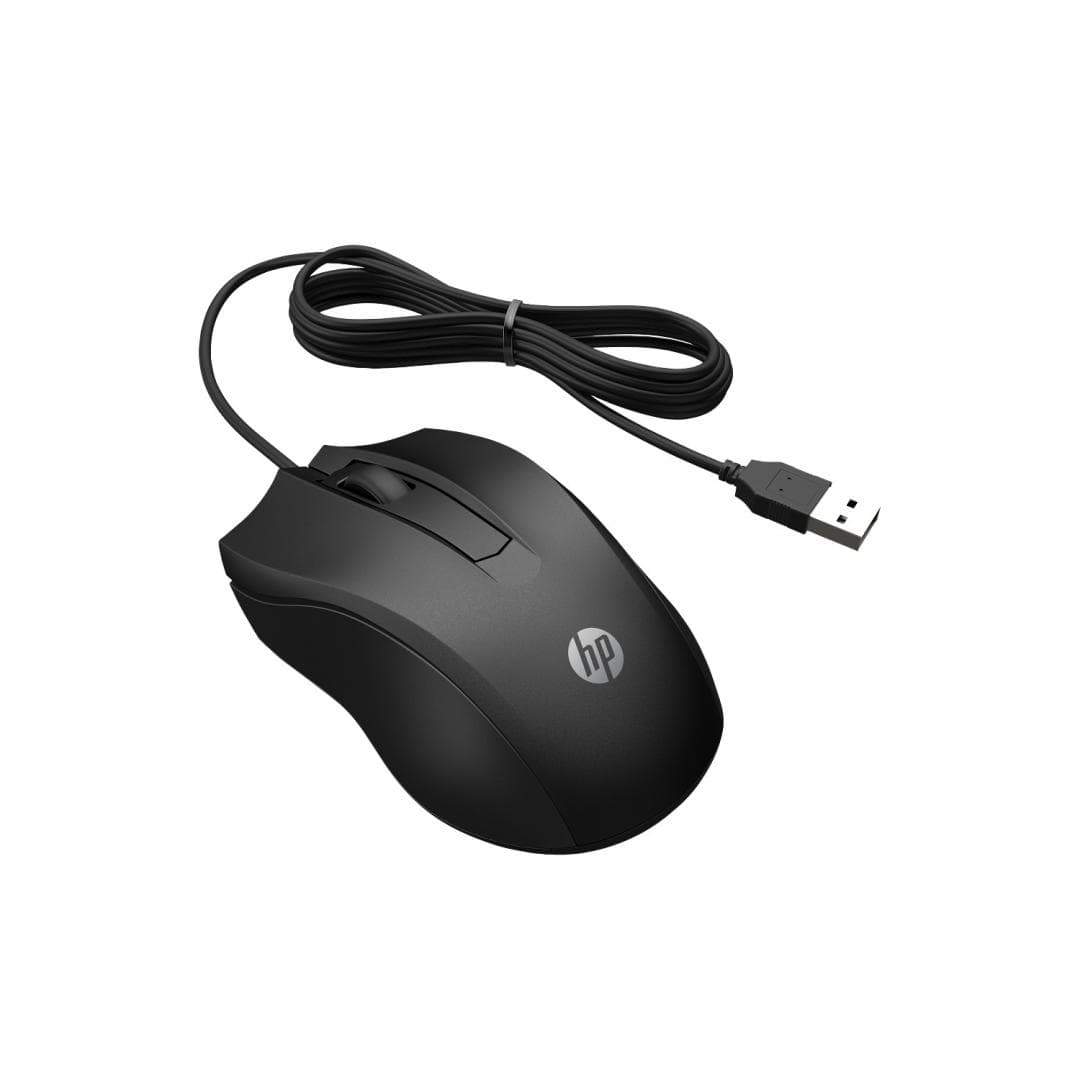 HP MOUSE Wired 105, Culoare: Negru, Dimensiuni: 11.66 x 6.43 x 3.72 cm, Greutate: 0.09kg, Garantie 1 an