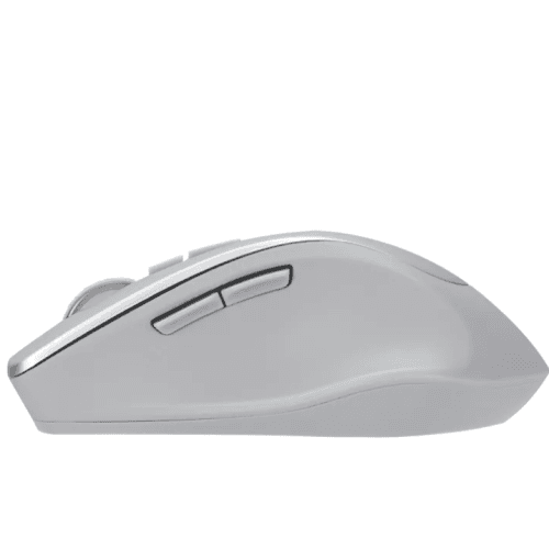 Mouse wireless ASUS WT425 (PN 90XB0280-BMU0L0), culoare Silver, rezoluţie 1000/1600 dpi comutabil, conectivitate RF 2.4GHz cu dongle USB, ergonomie pentru mâna dreaptă, clicuri silenţioase, dimensiuni 106 ,84×74,73×39,13 mm, greutate 82 g (cu baterie), alimentare 1× baterie AA, compatibil Windows
