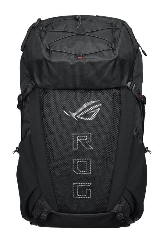 ASUS ROG Archer ErgoAir. Backpack type: Gaming backpack, Product main colour: Black, Coloration: Pattern. Width: 350 mm, Depth: 210 mm, Height: 540 mm. Material: EVA (Ethylene Vinyl Acetate), Lycra, Nylon