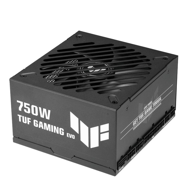 ASUS TUF-GAMING-750G-EVO. Total power: 750 W, AC input voltage: 100 - 240 V, Power Factor Correction (PFC) type: Active. Motherboard  power connector: 20+4 pin ATX, Motherboard power cable length: 50 cm, SATA power cable length: 400,120 mm. Purpose: PC, Power supply unit (PSU) form factor: ATX, 80
