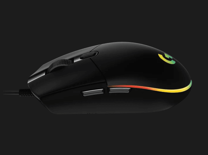 Logitech mouse cu fir G102 RGB, 6 butoane, 8000 dpi, senzor optic, USB, negru
