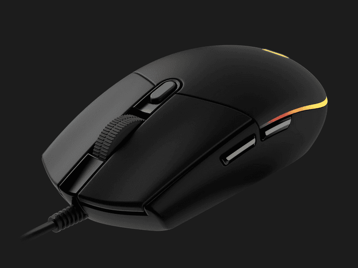 Logitech mouse cu fir G102 RGB, 6 butoane, 8000 dpi, senzor optic, USB, negru