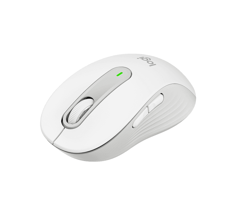Mouse wireless Logitech Signature M650, rezolutie 2000 DPI, dimensiuni 10.71 x 6.18 x 3.78 cm, alb