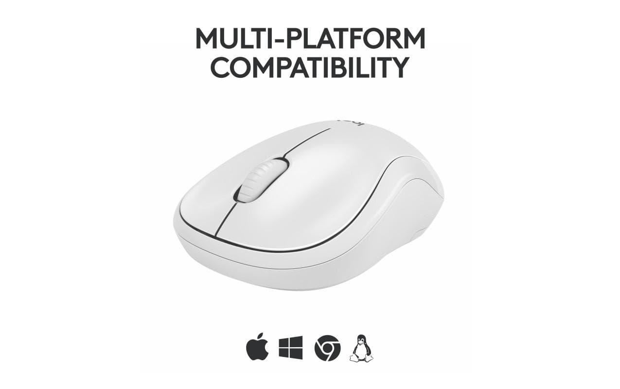 Mouse Logitech MK240 Silent Wireless, optic, interfata Bluetooth, rezolutie 1000 DPI, alb