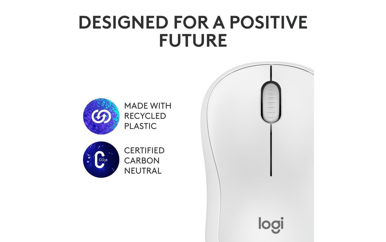Mouse Logitech MK240 Silent Wireless, optic, interfata Bluetooth, rezolutie 1000 DPI, alb
