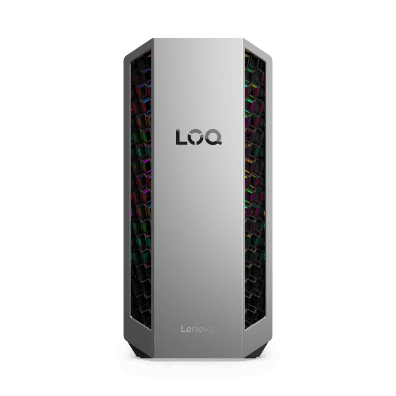 Desktop Gaming Lenovo LOQ Tower 26ADR10 , AMD Ryzen™ 7 8745HX (8C / 16T, 3.6 / 5.1GHz, 8MB L2 / 32MB L3), video NVIDIA® GeForce RTX™ 5060 8GB GDDR7, RAM 2x 16GB SODIMM DDR5-5200; Two DDR5 SODIMM slots, dual-channel capable; Up to 64GB DDR5-5200,  1TB SSD M.2 2280 PCIe® 4.0x4 NVMe®, no ODD, no Card