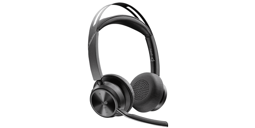 Poly Voyager Focus 2 Microsoft Teams Certified USB-C-C Headset +USB-C/A Adapter +Charging Stand
